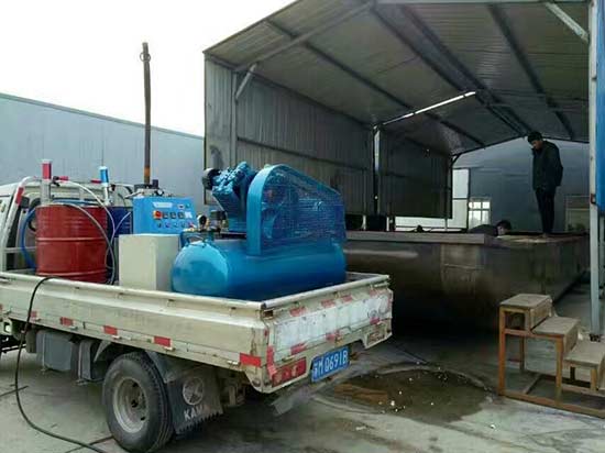 聚脲喷涂机的工作效率怎么样?(图1) 水池聚脲喷涂施工